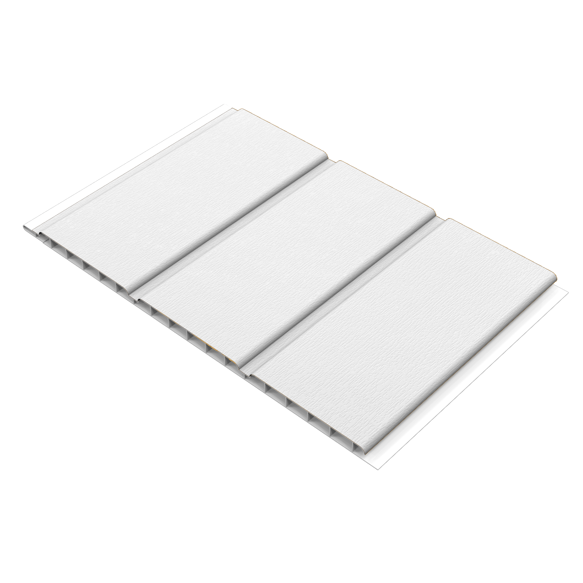 White Woodgrain Hollow Soffit Boards