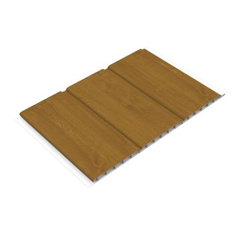 Golden Oak Woodgrain Hollow Soffit Boards