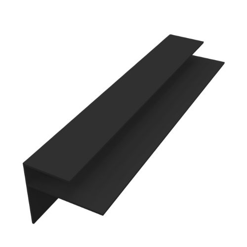 Black Smooth Soffit F Trim - 5mtr