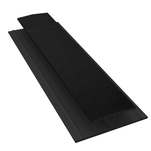 Freefoam Black Ash Woodgrain Hollow Soffit H Trim - 5Mtr