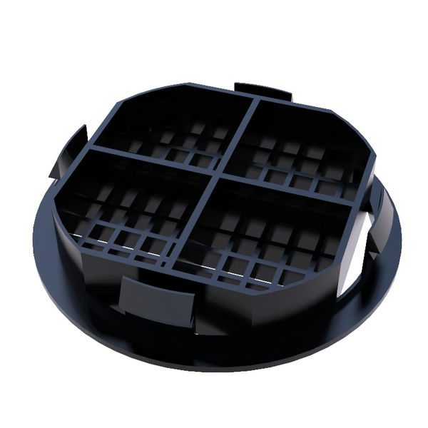Freefoam Black Circular Soffit Vent - Smooth