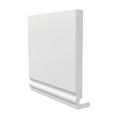225mm White Ogee Fascia Board - 18mm x 5mtr