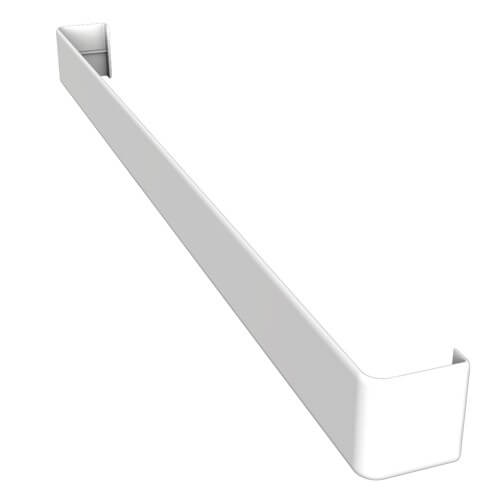 White Fascia Double End Joint Trim - 600mm x 47mm