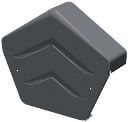 Manthorpe Building Products Grey Dry Verge Ridge Cap Angled