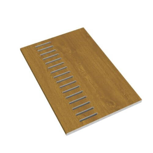 300mm Golden Oak Vented Soffit Board - 10mm x 5mtr - Pack of 2