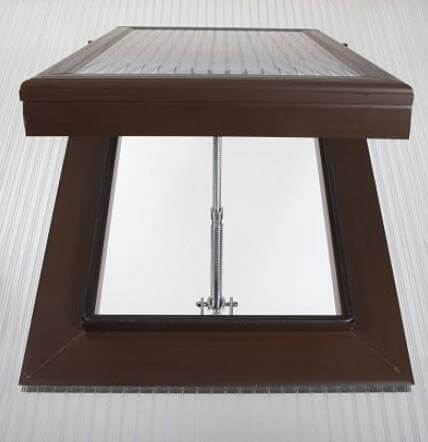 PolyX Roof Vent - for 16mmm Polycarbonate Sheet Brown