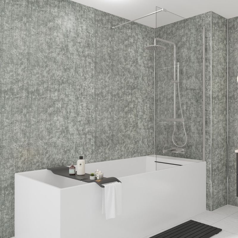 Laminate Wall Panel Tongue andamp; Groove - 1185mm x 2420mm x 11mm Platinum Stone