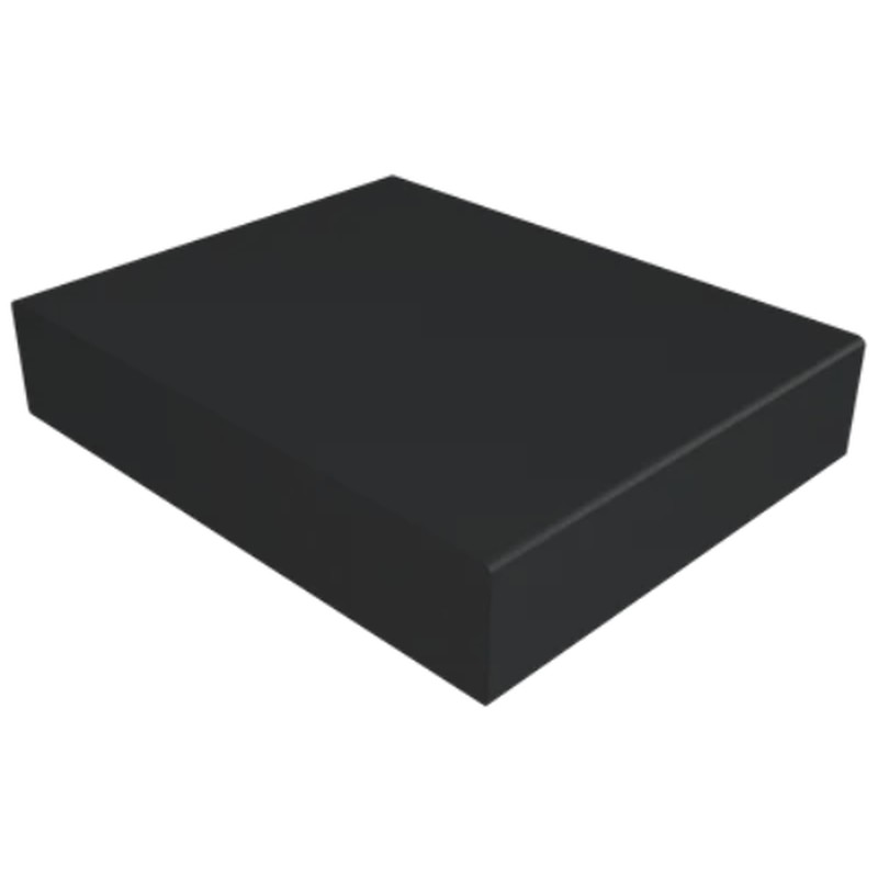 Aluminium Coping Stop End for 200-250mm Wall - 310mm Black (9005 Matt)