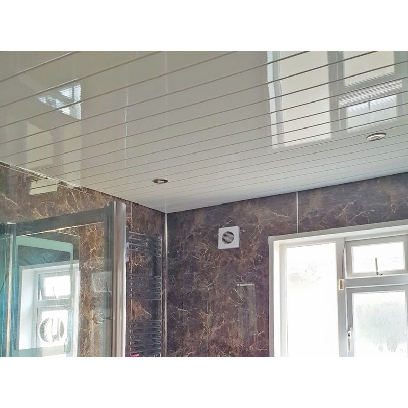 Internal Wall Panel - 250mm x 2600mm x 8.5mm Clad White - Pack of 4