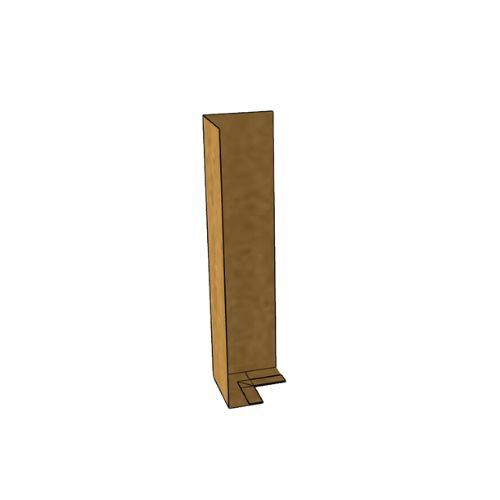 Coppa Gutta Copper Fascia L Profile External 90 Degree Corner - 175Mm