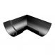 Cast Aluminium Half Round Gutter Internal Angle - 90 Degree x 100mm Black