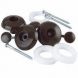 Fixing Buttons - for 10mm Polycarbonate Sheets Brown - Box of 10
