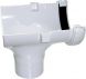 FloPlast Half Round Gutter Stopend Outlet - 112mm White