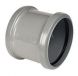 FloPlast Ring Seal Soil Coupling Double Socket - 110mm Grey