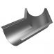 Aluminium Beaded Half Round Gutter Angle - 135 Degree x 125mm PPC Finish Anthracite Grey