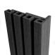 Composite Slatted Cladding End Trim - 3.6mtr Midnight