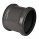 FloPlast Ring Seal Soil Coupling Double Socket - 110mm Anthracite Grey