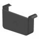 Square Steel Gutter Left Hand PVC Stopend - 125mm Graphite