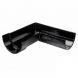 Cast Iron Deep Half Round Gutter Right Hand Angle - 90 Degree x 100mm Black