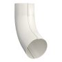 Lindab Aluminium Conical Pipe Bend 70 - 75mm White
