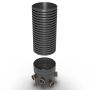 Inspection Chamber Set - 450mm Diameter x 1480mm Depth with 110mm Channel & 110mm Inlets