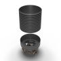 Inspection Chamber Set - 600mm Diameter x 1050mm Depth with 160mm Channel & 110mm Inlets