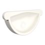 Lindab Aluminium Gutter Self-Locking Stop End - 125mm White