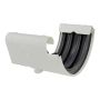 Lindab Aluminium Gutter Union with Rubber Seal - 150mm White