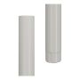 Lindab Aluminium Downpipe - 87mm x 3mtr White