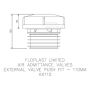 FloPlast Air Admittance Valve External - 110mm White
