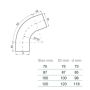 Lindab Steel Conical Downpipe Bend 45 - 87mm Coffee Brown