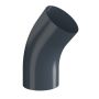 Lindab Steel Conical Pipe Bend 45 - 87mm Graphite
