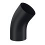 Lindab Steel Conical Downpipe Bend 45 - 87mm Matte Black