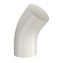 Lindab Steel Conical Downpipe Bend 45 - 87mm Antique White