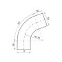 Lindab Steel Conical Downpipe Bend 70 - 87mm Matte Black