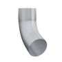 Lindab Steel Downpipe Bend with Socket 70 - 100mm Silver Metallic