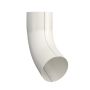 Lindab Steel Downpipe Bend with Socket 70 - 100mm Antique White