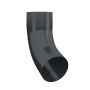 Lindab Steel Downpipe Bend with Socket 70 - 120mm Anthracite Grey