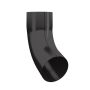 Lindab Steel Downpipe Bend with Socket 70 - 120mm Coffee Brown