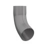 Lindab Steel Downpipe Bend with Socket 70 - 87mm Anthracite Metallic