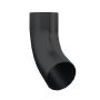 Lindab Steel Downpipe Bend with Socket 70 - 87mm Matte Black
