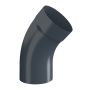 Lindab Steel Pipe Bend with Socket 45 - 75mm Graphite