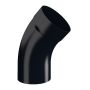 Lindab Steel Downpipe Bend with Socket 45 - 87mm Black