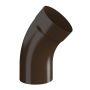 Lindab Steel Downpipe Bend with Socket 45 - 87mm Brown