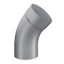 Lindab Steel Downpipe Bend with Socket 45 - 87mm Silver Metallic