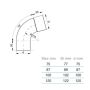 Lindab Steel Downpipe Bend with Socket 85 - 100mm Black
