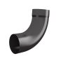 Lindab Steel Downpipe Bend with Socket 85 - 100mm Coffee Brown