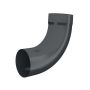 Lindab Steel Downpipe Bend with Socket 85 - 75mm Anthracite Grey