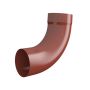 Lindab Steel Downpipe Bend with Socket 85 - 75mm Tile Red