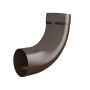 Lindab Steel Downpipe Bend with Socket 85 - 87mm Brown
